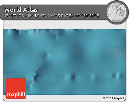 Satellite 3D Map of the Area around 16° 59' 54" S, 100° 22' 30" E