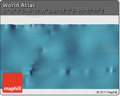 Satellite 3D Map of the Area around 16° 59' 54" S, 100° 22' 30" E