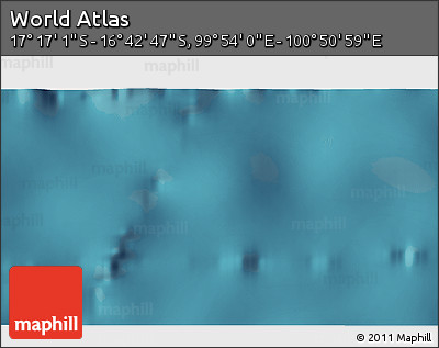 Satellite 3D Map of the Area around 16° 59' 54" S, 100° 22' 30" E