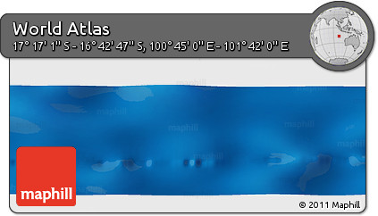 Physical Panoramic Map of the Area around 16° 59' 54" S, 101° 13' 29" E