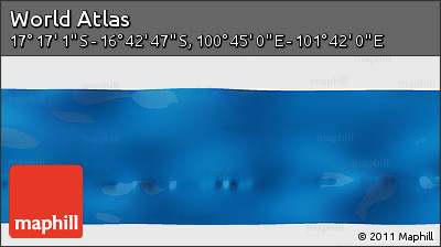 Physical Panoramic Map of the Area around 16° 59' 54" S, 101° 13' 29" E