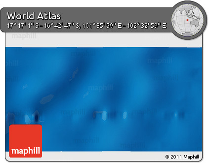 Physical 3D Map of the Area around 16° 59' 54" S, 102° 4' 29" E