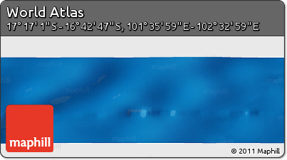 Physical Panoramic Map of the Area around 16° 59' 54" S, 102° 4' 29" E