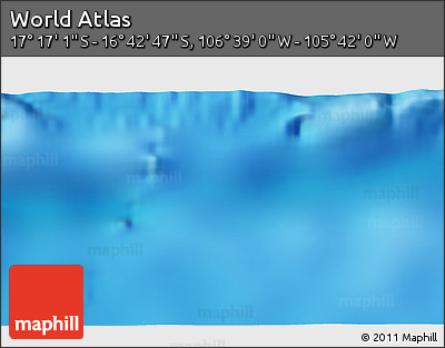 Shaded Relief 3D Map of the Area around 16° 59' 54" S, 106° 10' 30" W