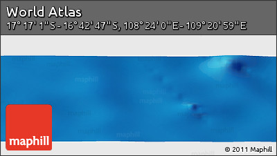Physical Panoramic Map of the Area around 16° 59' 54" S, 108° 52' 30" E