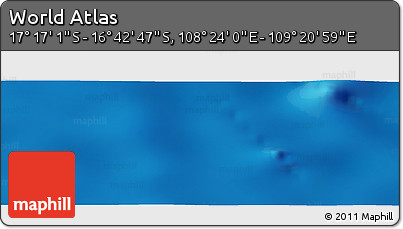 Physical Panoramic Map of the Area around 16° 59' 54" S, 108° 52' 30" E