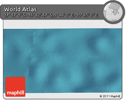 Satellite 3D Map of the Area around 16° 59' 54" S, 10° 16' 30" E
