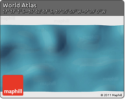 Satellite 3D Map of the Area around 16° 59' 54" S, 10° 7' 30" W
