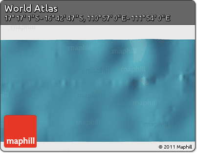 Satellite 3D Map of the Area around 16° 59' 54" S, 111° 25' 30" E