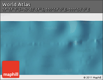 Satellite 3D Map of the Area around 16° 59' 54" S, 111° 25' 30" E