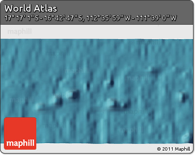 Satellite 3D Map of the Area around 16° 59' 54" S, 112° 7' 30" W
