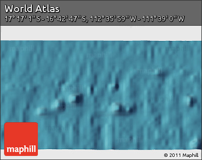 Satellite 3D Map of the Area around 16° 59' 54" S, 112° 7' 30" W