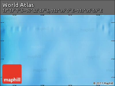 Physical Map of the Area around 16° 59' 54" S, 113° 7' 30" E