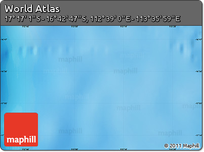 Physical Map of the Area around 16° 59' 54" S, 113° 7' 30" E
