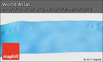 Physical Panoramic Map of the Area around 16° 59' 54" S, 113° 7' 30" E