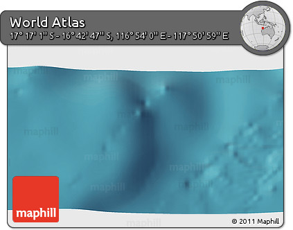Satellite 3D Map of the Area around 16° 59' 54" S, 117° 22' 30" E