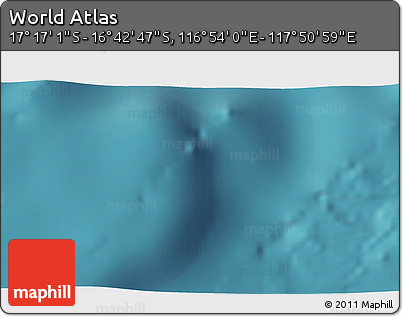 Satellite 3D Map of the Area around 16° 59' 54" S, 117° 22' 30" E