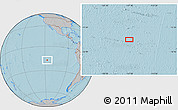 Gray Location Map of the area around 16° 59' 54" S, 117° 13' 29" W, hill shading