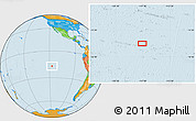 Political Location Map of the area around 16° 59' 54" S, 117° 13' 29" W