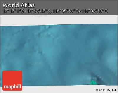 Satellite 3D Map of the Area around 16° 59' 54" S, 119° 4' 29" E