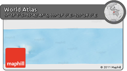 Physical Panoramic Map of the Area around 16° 59' 54" S, 119° 55' 30" E