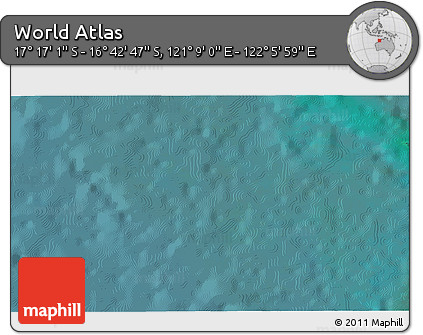 Satellite 3D Map of the Area around 16° 59' 54" S, 121° 37' 30" E