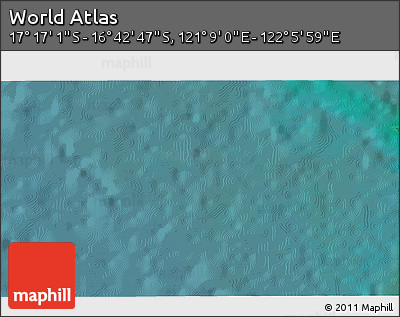 Satellite 3D Map of the Area around 16° 59' 54" S, 121° 37' 30" E