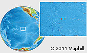 Physical Location Map of the area around 16° 59' 54" S, 123° 10' 30" W