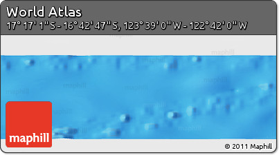 Shaded Relief Panoramic Map of the Area around 16° 59' 54" S, 123° 10' 30" W