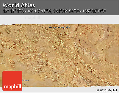Satellite 3D Map of the Area around 16° 59' 54" S, 125° 1' 30" E