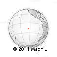 Outline Map of the Area around 16° 59' 54" S, 125° 43' 29" W, rectangular outline
