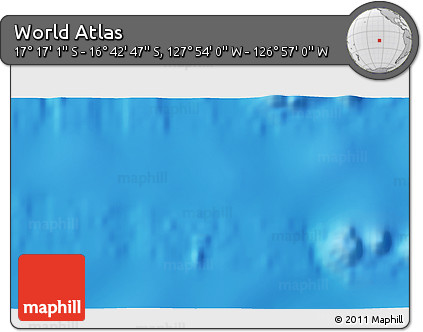 Physical 3D Map of the Area around 16° 59' 54" S, 127° 25' 30" W