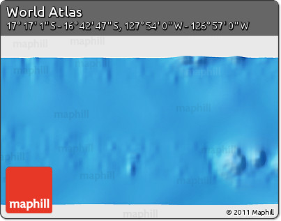 Physical 3D Map of the Area around 16° 59' 54" S, 127° 25' 30" W