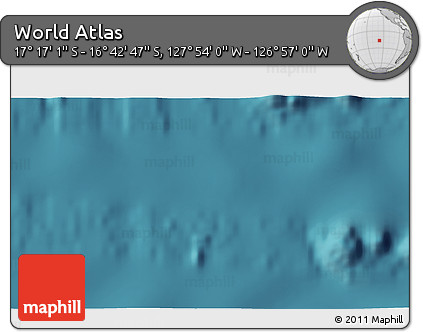 Satellite 3D Map of the Area around 16° 59' 54" S, 127° 25' 30" W