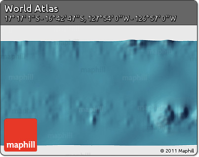 Satellite 3D Map of the Area around 16° 59' 54" S, 127° 25' 30" W