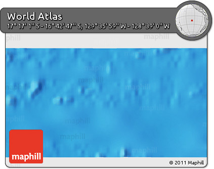 Physical 3D Map of the Area around 16° 59' 54" S, 129° 7' 30" W