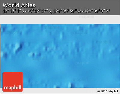 Physical 3D Map of the Area around 16° 59' 54" S, 129° 7' 30" W