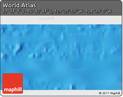 Physical 3D Map of the Area around 16° 59' 54" S, 129° 7' 30" W