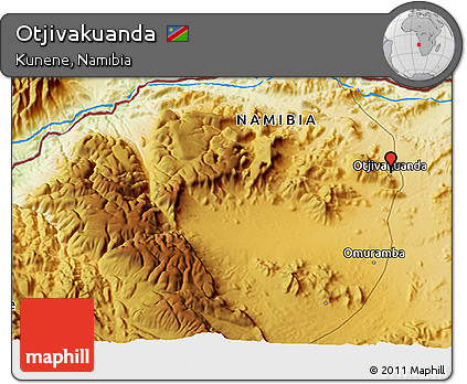 Physical 3D Map of Otjivakuanda