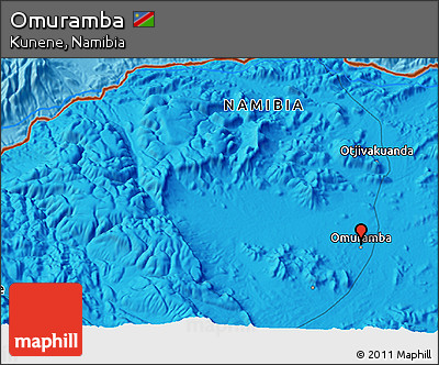 Political 3D Map of Omuramba