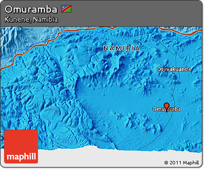 Political 3D Map of Omuramba
