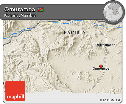 Shaded Relief 3D Map of Omuramba