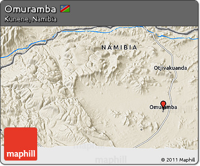 Shaded Relief 3D Map of Omuramba
