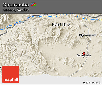 Shaded Relief 3D Map of Omuramba