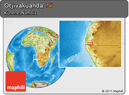 Physical Location Map of Otjivakuanda