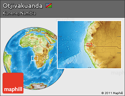 Physical Location Map of Otjivakuanda