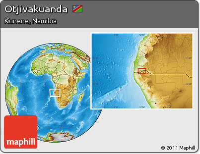 Physical Location Map of Otjivakuanda