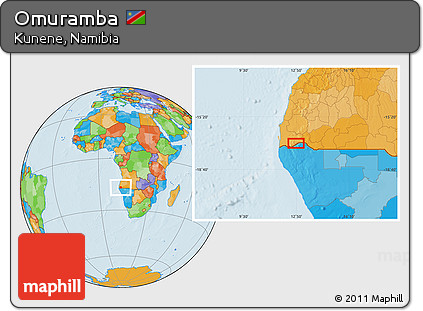 Political Location Map of Omuramba