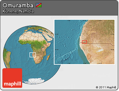 Satellite Location Map of Omuramba