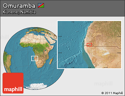 Satellite Location Map of Omuramba